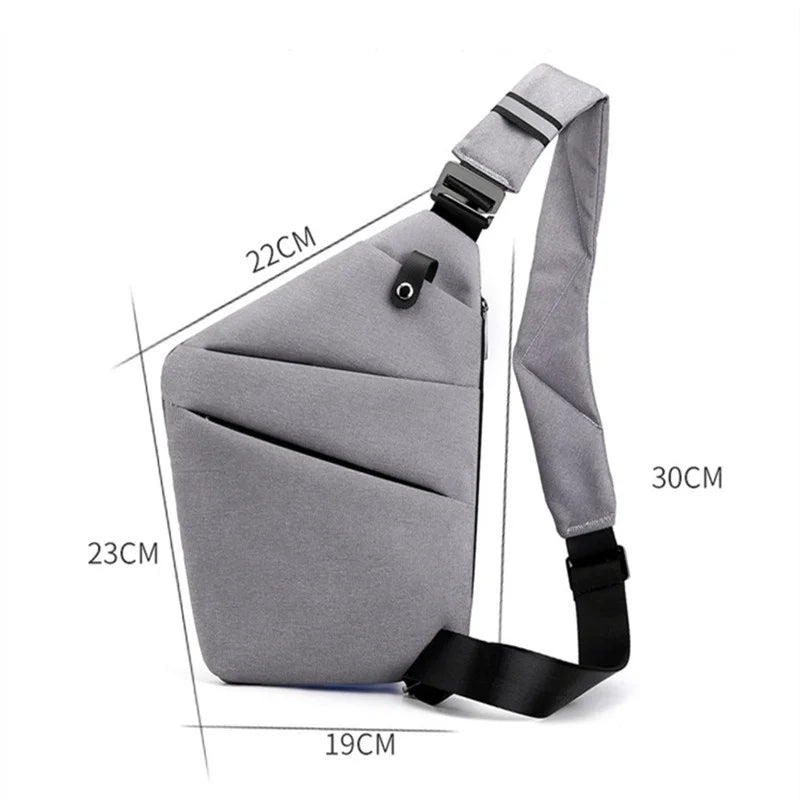 Fengdong men ultra thin anti-theft small chest bag mini cross body bags male one shoulder sling bag for travel boy sports bag - L'atelier du sac à dos